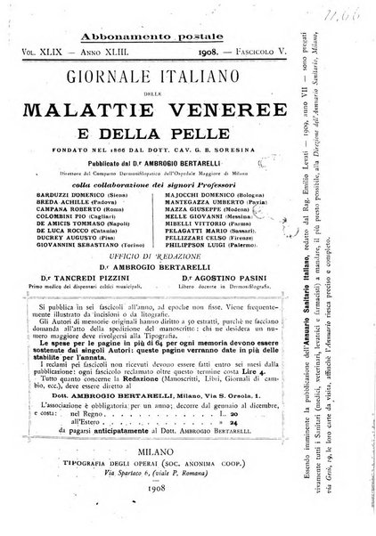 Giornale italiano delle malattie veneree e della pelle