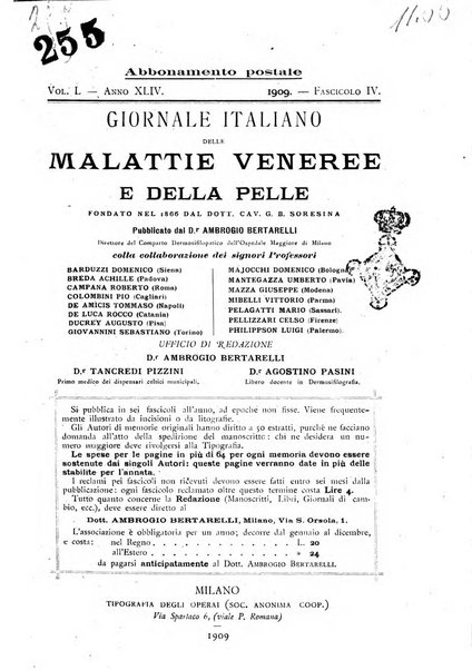 Giornale italiano delle malattie veneree e della pelle