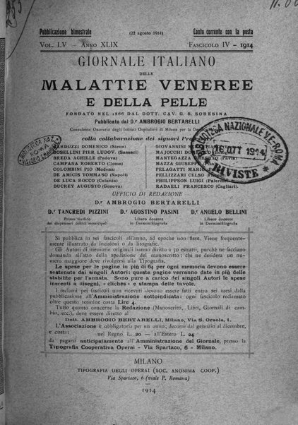 Giornale italiano delle malattie veneree e della pelle