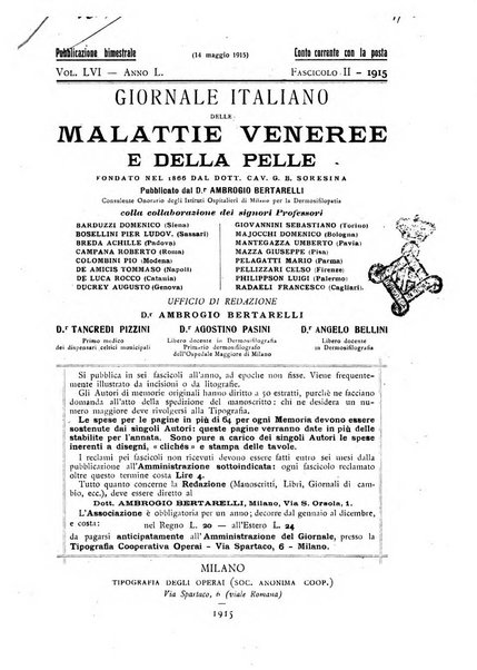 Giornale italiano delle malattie veneree e della pelle