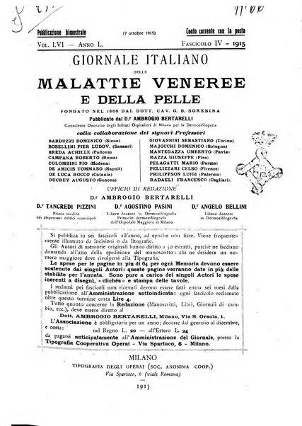 Giornale italiano delle malattie veneree e della pelle