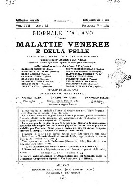 Giornale italiano delle malattie veneree e della pelle