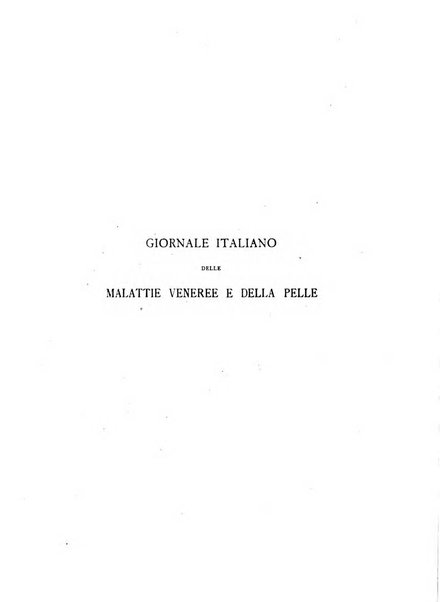 Giornale italiano delle malattie veneree e della pelle