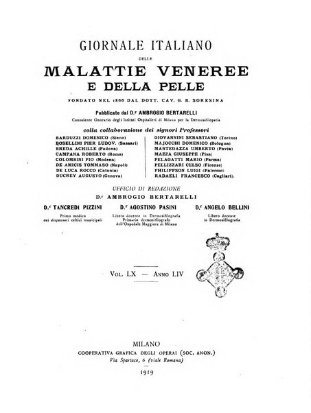 Giornale italiano delle malattie veneree e della pelle