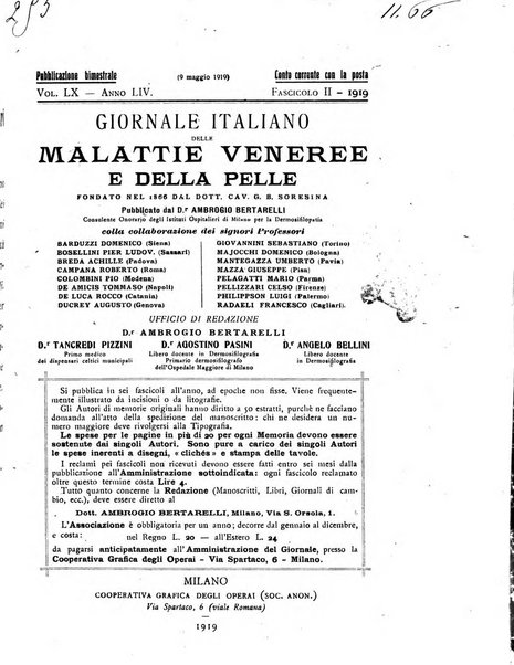 Giornale italiano delle malattie veneree e della pelle