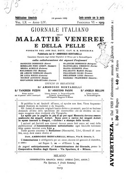 Giornale italiano delle malattie veneree e della pelle