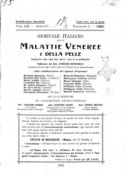 Giornale italiano delle malattie veneree e della pelle