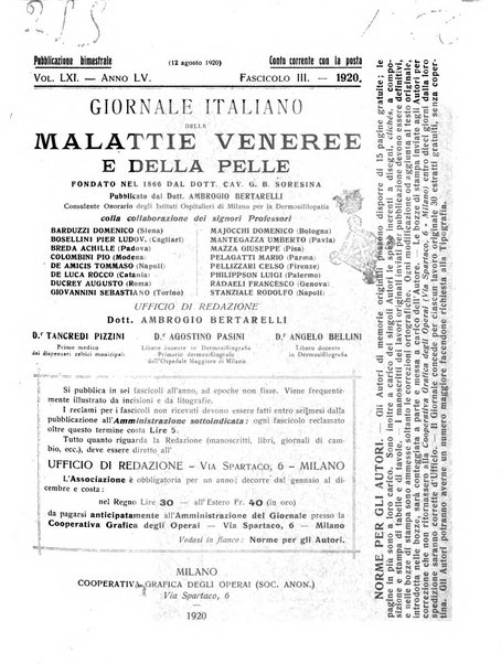 Giornale italiano delle malattie veneree e della pelle