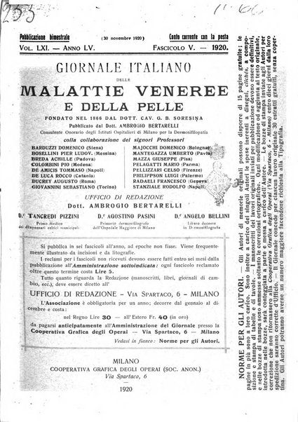 Giornale italiano delle malattie veneree e della pelle