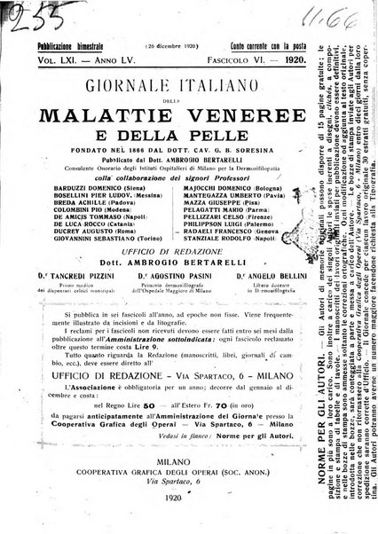 Giornale italiano delle malattie veneree e della pelle