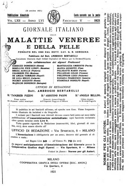 Giornale italiano delle malattie veneree e della pelle