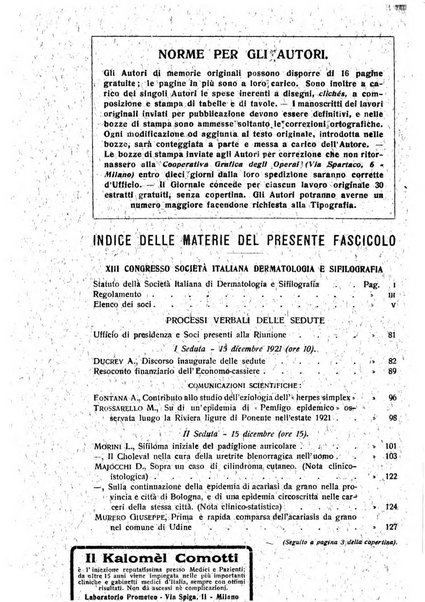 Giornale italiano delle malattie veneree e della pelle