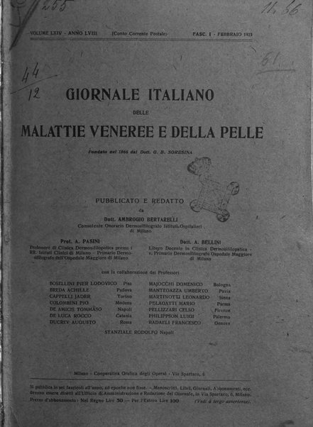 Giornale italiano delle malattie veneree e della pelle