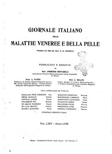 Giornale italiano delle malattie veneree e della pelle