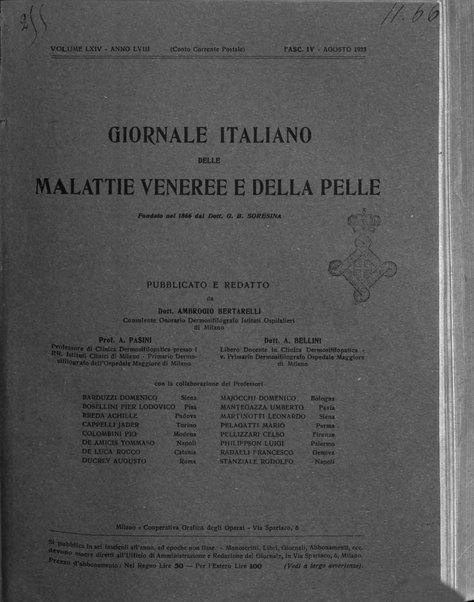 Giornale italiano delle malattie veneree e della pelle