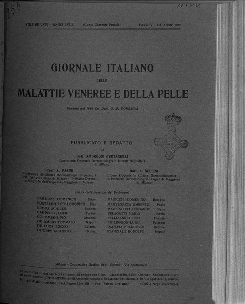 Giornale italiano delle malattie veneree e della pelle