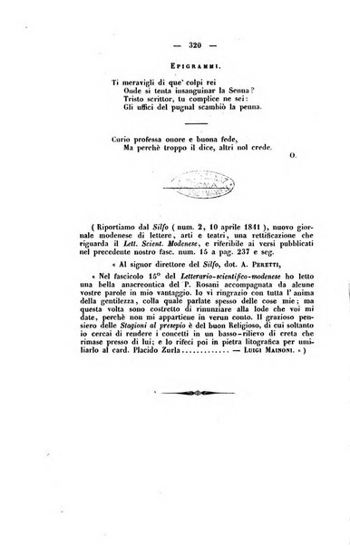 Il giornale letterario scientifico modenese raccolta periodica di produzioni scelte originali italiane e straniere inedite in Italia