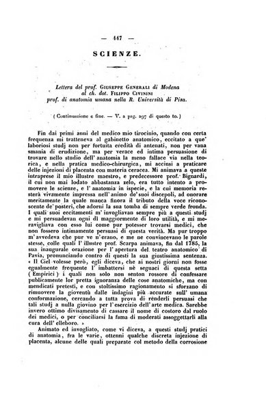 Il giornale letterario scientifico modenese raccolta periodica di produzioni scelte originali italiane e straniere inedite in Italia