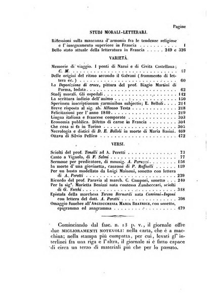 Il giornale letterario scientifico modenese raccolta periodica di produzioni scelte originali italiane e straniere inedite in Italia