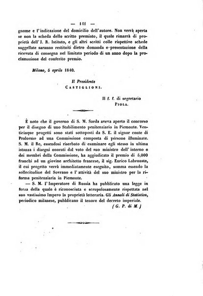 Il giornale letterario scientifico modenese raccolta periodica di produzioni scelte originali italiane e straniere inedite in Italia