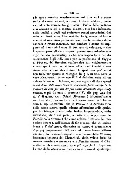 Il giornale letterario scientifico modenese raccolta periodica di produzioni scelte originali italiane e straniere inedite in Italia