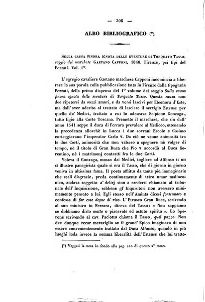 Il giornale letterario scientifico modenese raccolta periodica di produzioni scelte originali italiane e straniere inedite in Italia