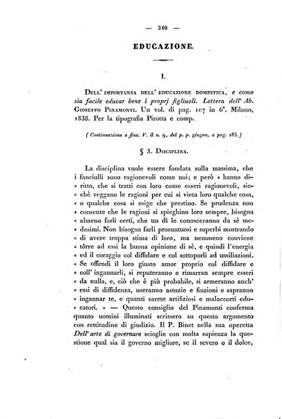 Il giornale letterario scientifico modenese raccolta periodica di produzioni scelte originali italiane e straniere inedite in Italia