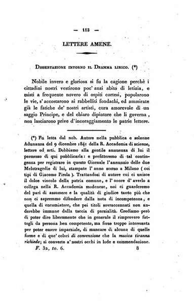 Il giornale letterario scientifico modenese raccolta periodica di produzioni scelte originali italiane e straniere inedite in Italia