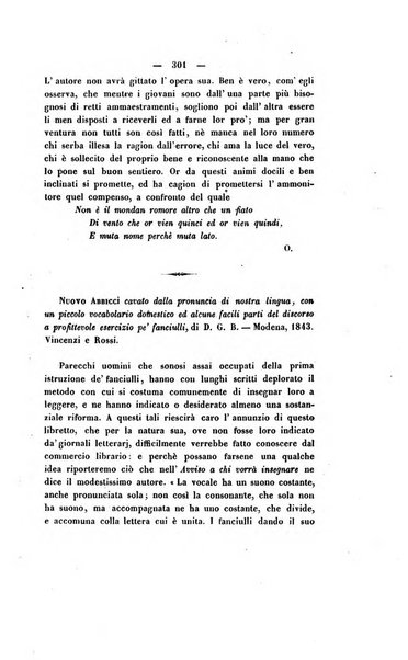 Il giornale letterario scientifico modenese raccolta periodica di produzioni scelte originali italiane e straniere inedite in Italia