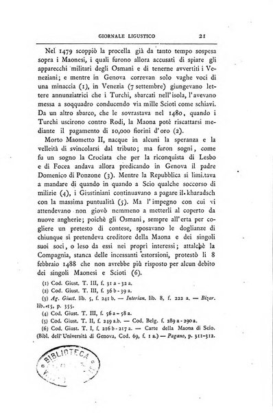 Giornale ligustico di archeologia, storia e letteratura