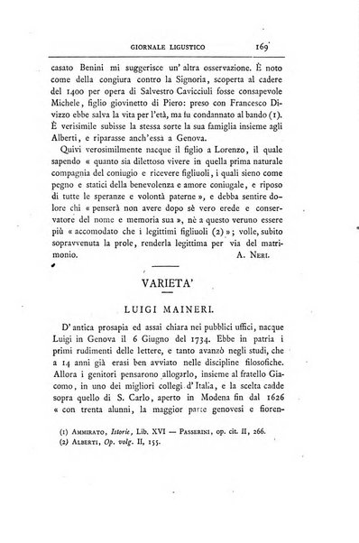 Giornale ligustico di archeologia, storia e letteratura