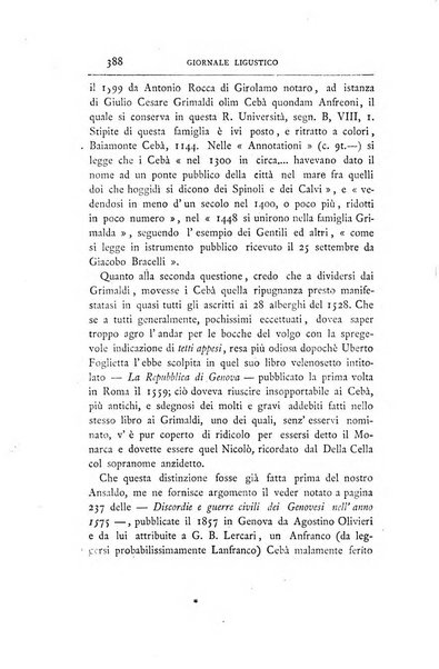 Giornale ligustico di archeologia, storia e letteratura