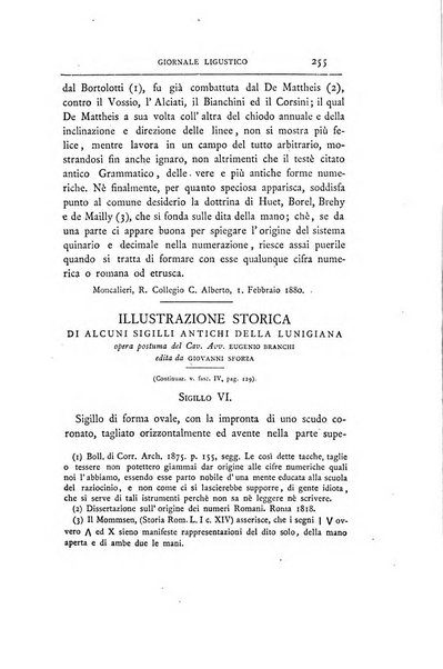 Giornale ligustico di archeologia, storia e letteratura