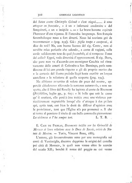 Giornale ligustico di archeologia, storia e letteratura