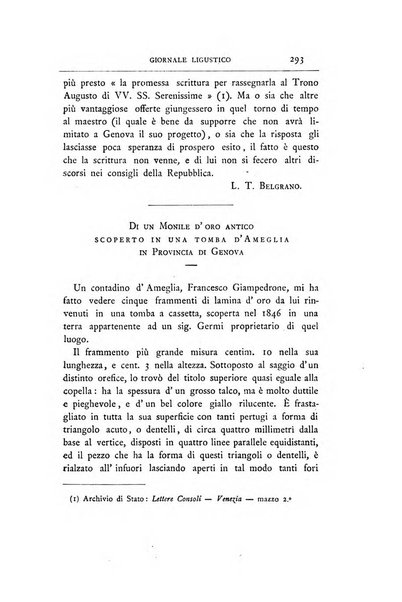 Giornale ligustico di archeologia, storia e letteratura