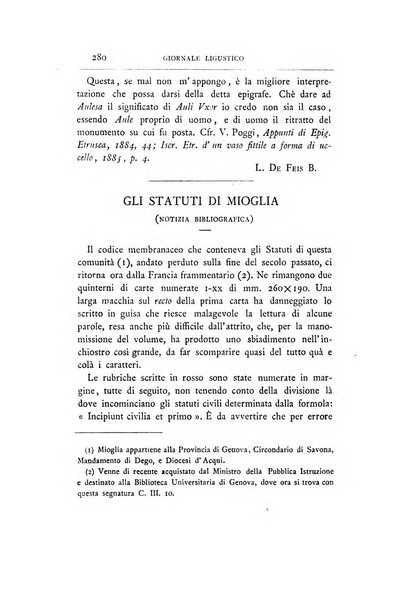 Giornale ligustico di archeologia, storia e letteratura