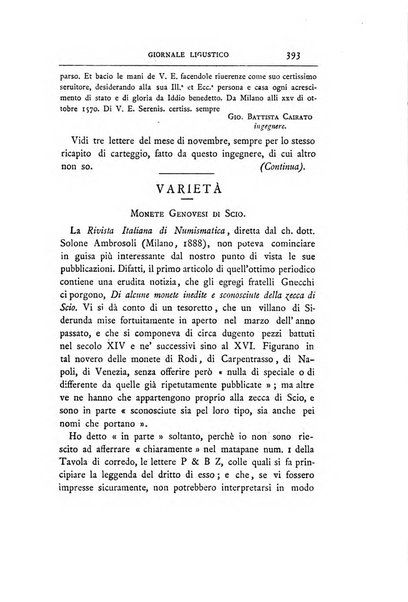 Giornale ligustico di archeologia, storia e letteratura