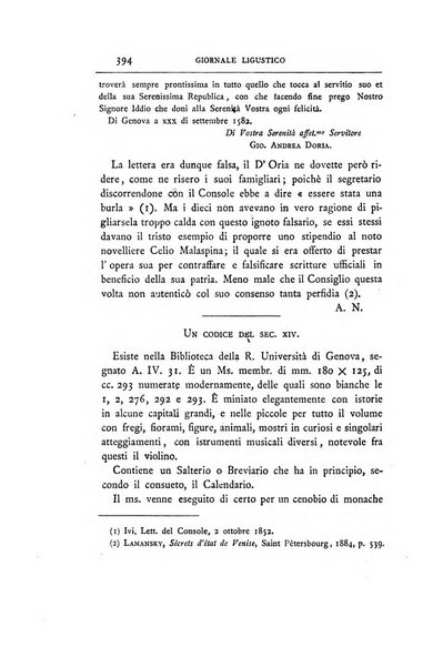 Giornale ligustico di archeologia, storia e letteratura