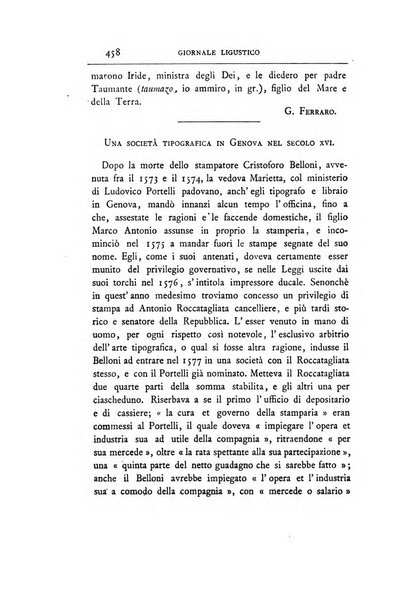 Giornale ligustico di archeologia, storia e letteratura