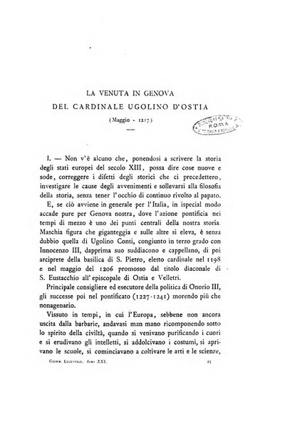 Giornale ligustico di archeologia, storia e letteratura