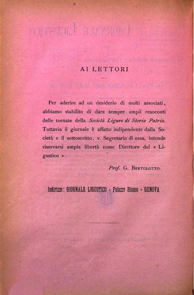 Giornale ligustico di archeologia, storia e letteratura