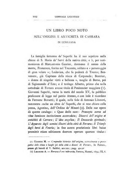 Giornale ligustico di archeologia, storia e letteratura