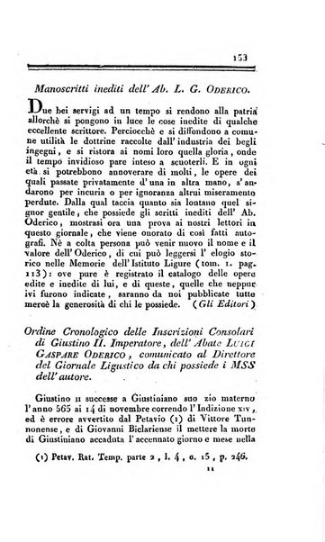 Giornale ligustico di scienze, lettere ed arti