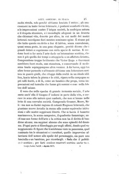 Giornale napoletano di filosofia e lettere, scienze morali e politiche