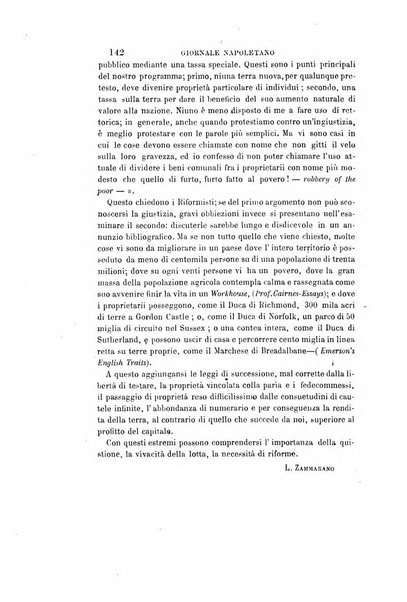 Giornale napoletano di filosofia e lettere, scienze morali e politiche