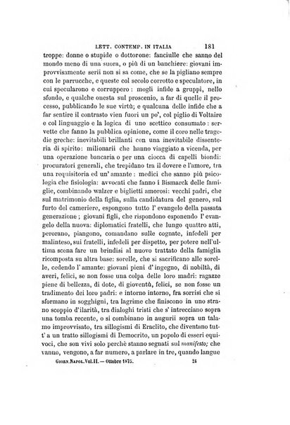 Giornale napoletano di filosofia e lettere, scienze morali e politiche