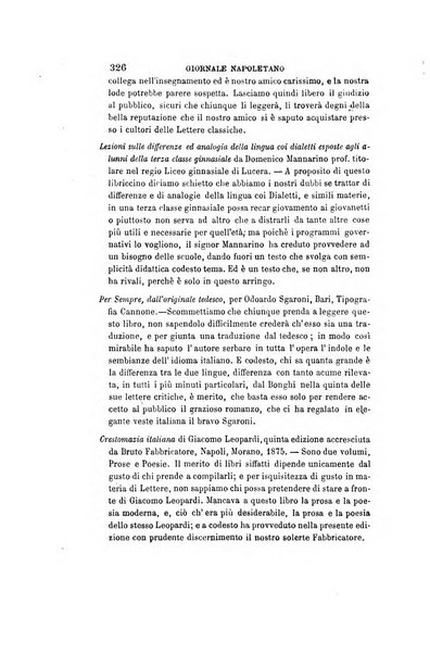 Giornale napoletano di filosofia e lettere, scienze morali e politiche