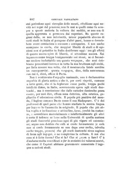 Giornale napoletano di filosofia e lettere, scienze morali e politiche