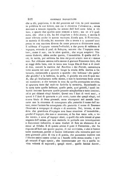 Giornale napoletano di filosofia e lettere, scienze morali e politiche