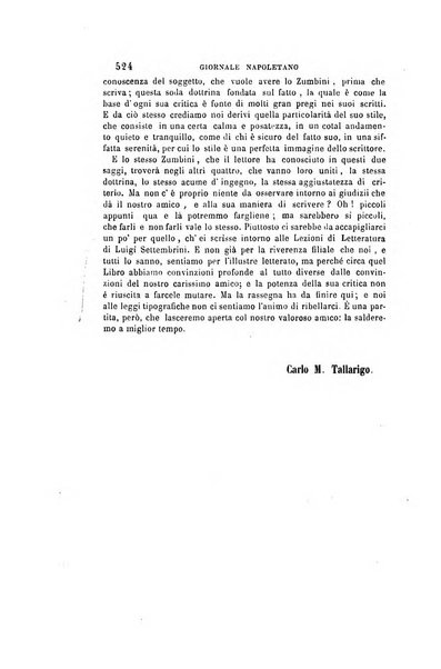 Giornale napoletano di filosofia e lettere, scienze morali e politiche